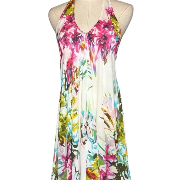 Venus Floral Halter Swim Cover-Up Lightweight Beach - Picture 2 of 6